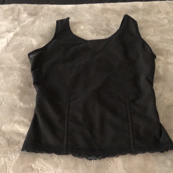 Corset black top with zipper good condition fits small medium - Picture 6 of 9